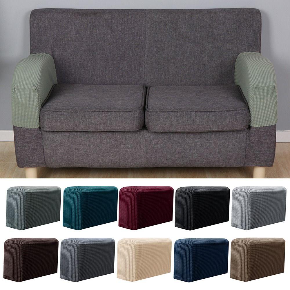 2PCS High Quality Furniture Stretchy Home & Living Couch Arm Protector Sofa Cover Armrest Covers
