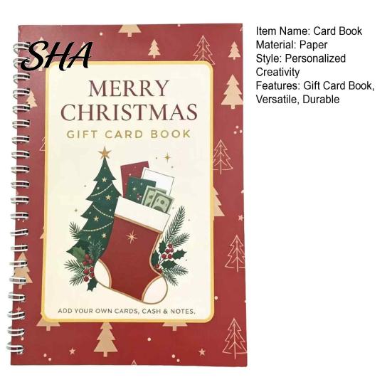 Thoughtful Christmas Presents Merry Card Book, Sturdy Holiday Greeting Holder, Personalized Cash Gift Holder Decorative Presenter for Wife Girlfriend