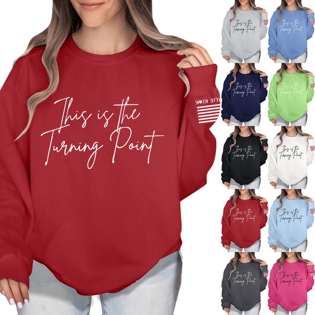 Women's Colorblock Sweatshirt Long Sleeve Round Neck Casual Comfortable Loose Lightweight Women's Sweatshirtt