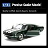 JADA 1:32 DieCast Model Collection 1967 Ford Mustang - 627C Green with Free-Rolling Wheels JD99519