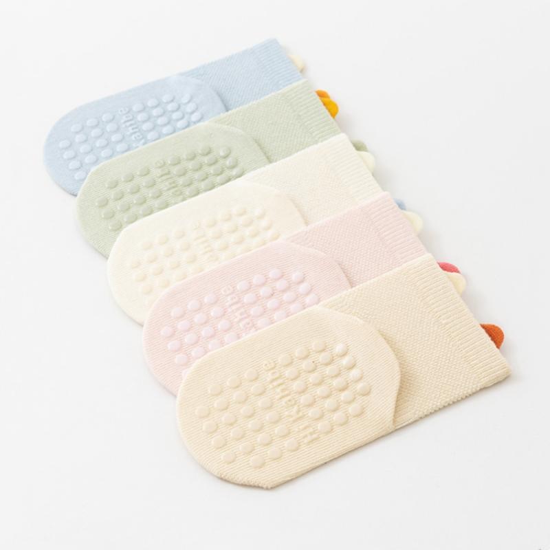 Детские сетчатые носки для новорожденных мальчиков и девочек с рисунком носки-тапочки дышащие нескользящие детские короткие носки-лодочки летние