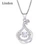 Женское ожерелье Lindon, кулон из медного сплава, циркон, модный подарок