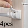 Набор из 4 шт. держателей для штор без сверления - Самоклеящиеся, регулируемые настенные крючки для стильного домашнего декора, подходят для спальни, гостиной, кухни и ванной комнаты