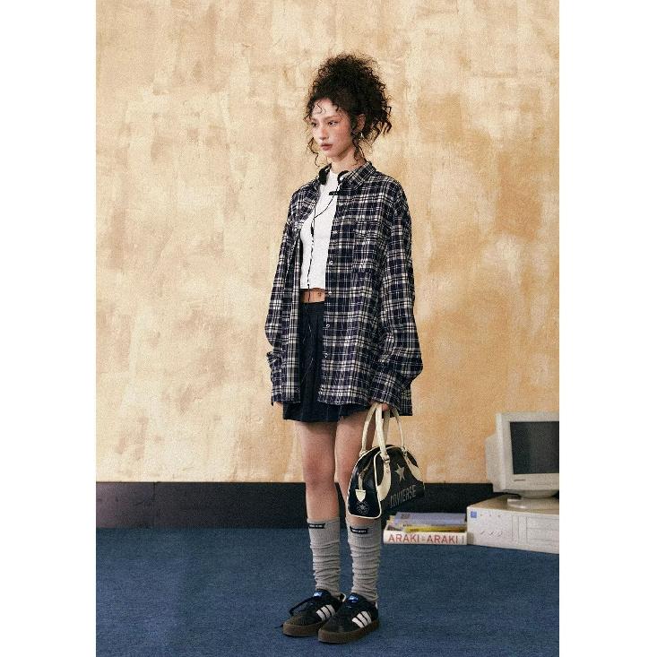 Рубашка с длинным рукавом с буквенным принтом 2024 года в японском стиле в стиле Гонконга, свободная рубашка для мальчиков, летнее модное универсальное повседневное пальто