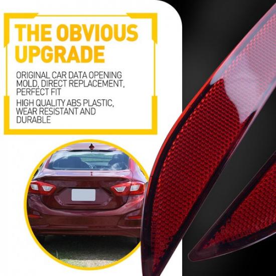 For Chevrolet Rear Bumper Reflector Cruze 2016- Side Marker Light Pair Cover