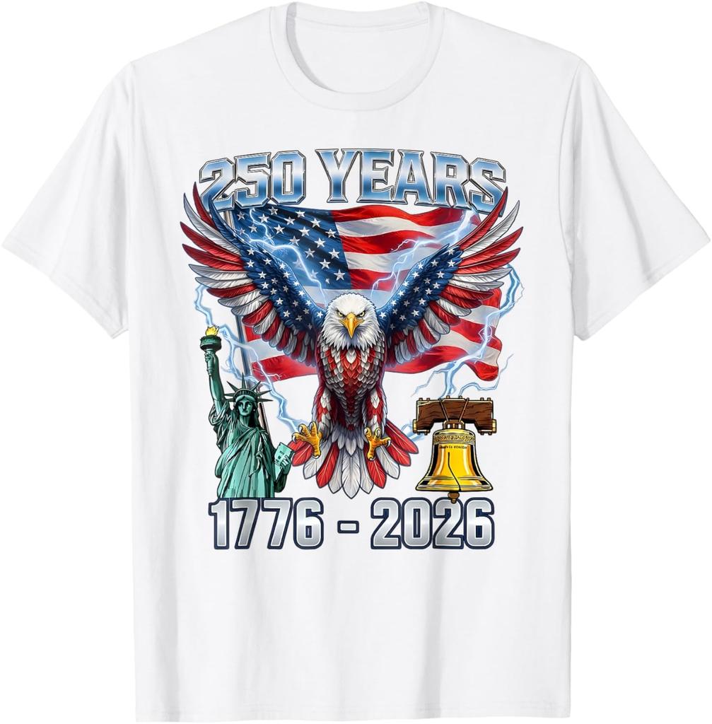 US Founding 250th Anniversary Commemorative Unisexs TShirt LooseFit Casual Comfortable And Versatile