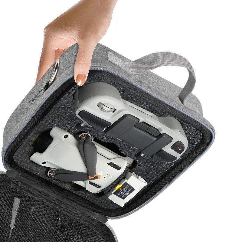 For DJI Mini 4 Pro RC-N2/RC2 Case, Portable Travel Bag Carrying Case for DJI Mini 4 Pro/MIni 3 Pro Drone Accessories Bag (Gray)