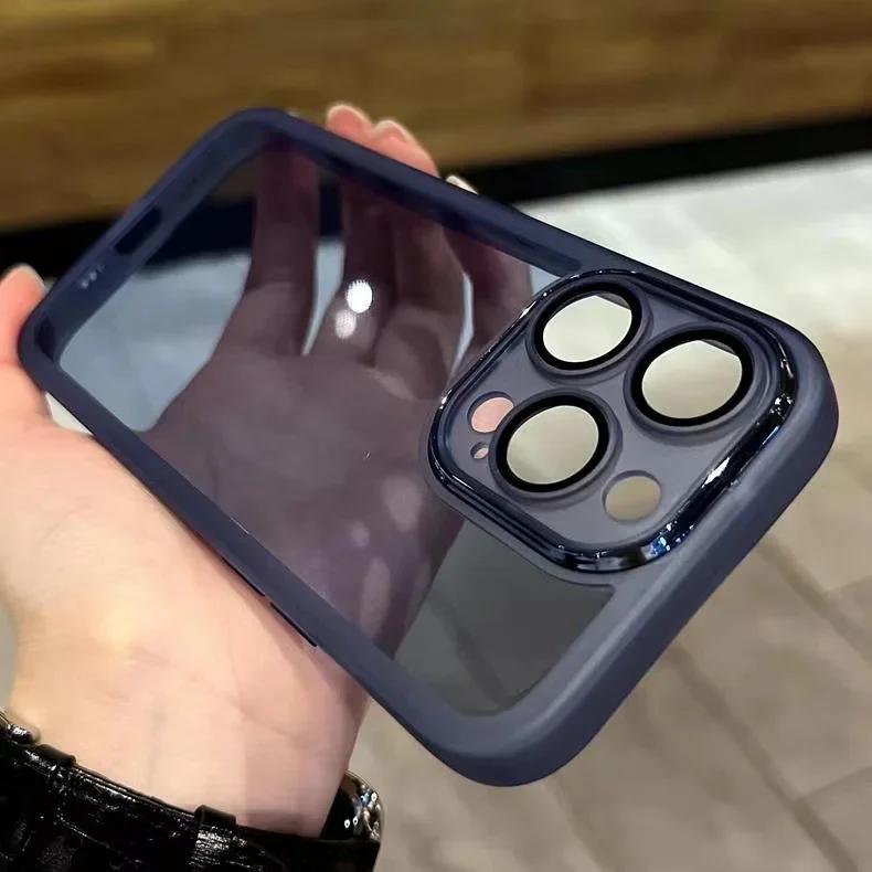 Роскошный Мягкий Прозрачный Чехол Для IPhone 16 14 13 12 11 15 Pro Max X Xs Max XR Plus SE Ударопрочный Силиконовый Бампер Чехол