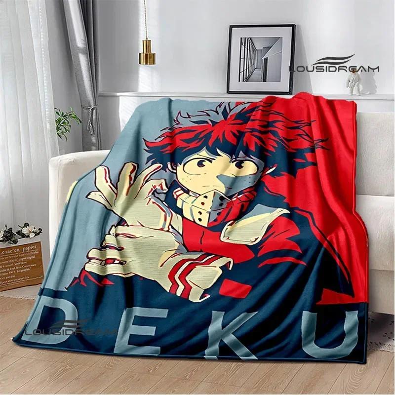 My Hero Academia Cartoon Printed Blanket Warm Flannel Blankets Soft and Comfortable Blanket Home Travel Blanket Birthday Gift