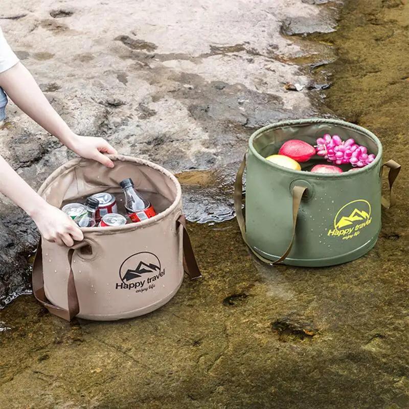 Складной туристический куб-ведро для воды Складное collapsible ведро Туристические принадлежности для туризма Мойка автомобиля Рыбалка Автомобильный Кемпинг Аксессуары для дома
