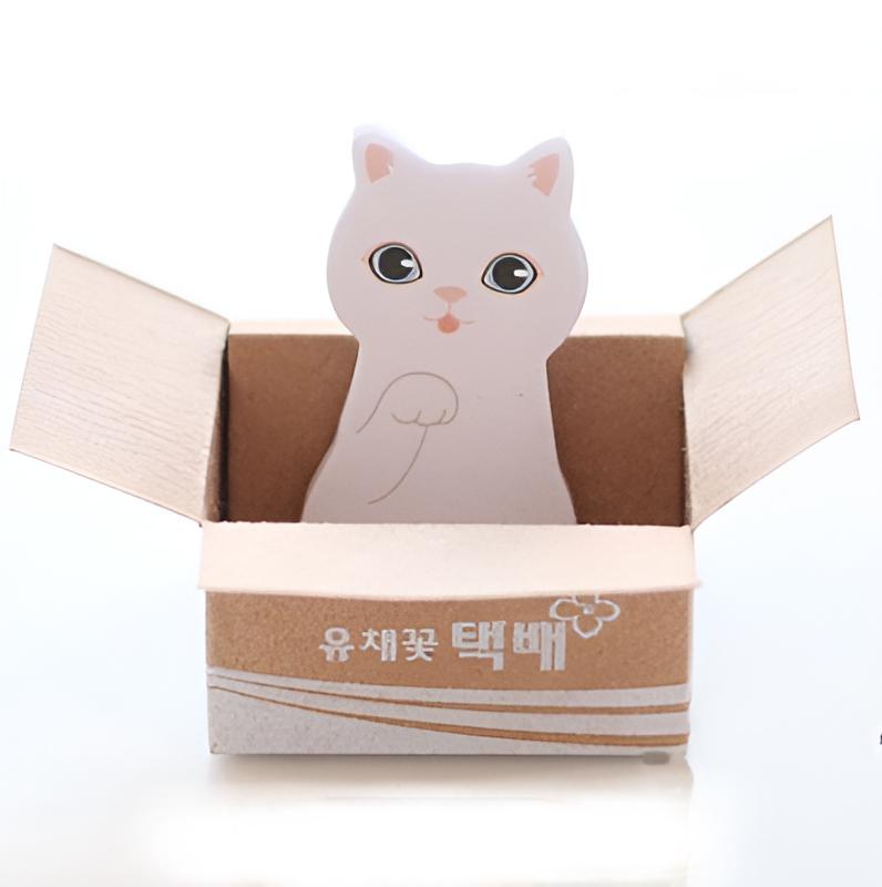 1 шт. Милая кавайная кошечка, липкая наклейка для заметок, милый котенок, блокнот, блокнот для заметок, почта, школа, канцелярские принадлежности, кошка, забавный подарок, собака