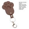 Pet Memorial Keychain Pendant Dog Cat Claw Design Faux Leather Pet Hair Memorial Keychain Pet Accessory