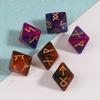 3 Pcs 8-Sided Rune Dice Polyhedral Dice Acrylic Astrological Dice Board Game Dice Constellation Divination Accessory