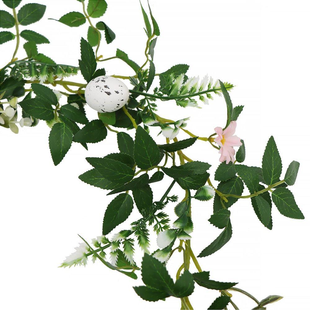 Green Plant Spring Eggs Garland Real Touch Simulation Eggs Pendants Front Door Porch