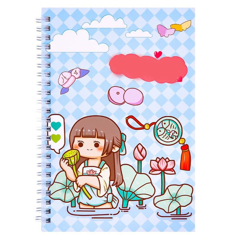 Милая наклейка для сбора альбомов, размер A5, со скребком для наклейки, бумажная наклейка для сбора книг, направляющая для коллекционирования