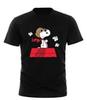 Peanuts Snoopy Pilot Fliegen Männer T-Shirt All Sizes Colour Black White
