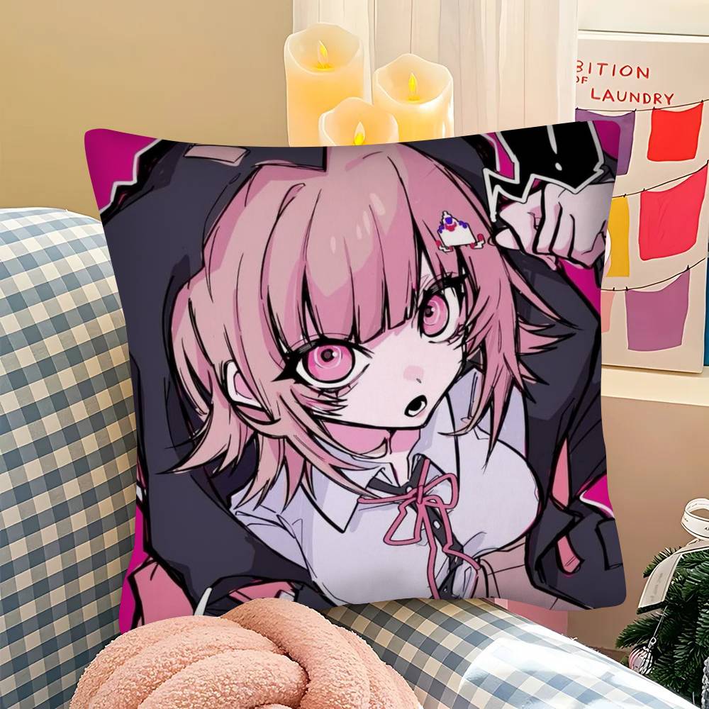 1 шт. Аниме D-Danganronpas-Милая наволочка Модная квадратная наволочка Спальня Диван Комната Ins Декор Отдых