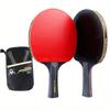 5/6 Star Table Tennis Racket 2PCS Professional Ping Pong Racket Set Pimples-in Rubber Hight Quality Blade Bat Paddle with Bag