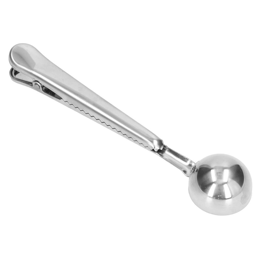 Coffee Spoon Sealing Clip 2 in 1 Stainless Steel Tight Sealing Deepen Design Convenient Practical Coffee Drinking Tools
