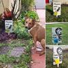 Wooden Dog Poop Sign with Bag Holder Weather-proof Please Pick Up I