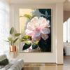White Pink Peony Floral Wall Art Canvas Painting Nordic Flower Posters and Prints Picture for Modern Living Room Home Decoration
