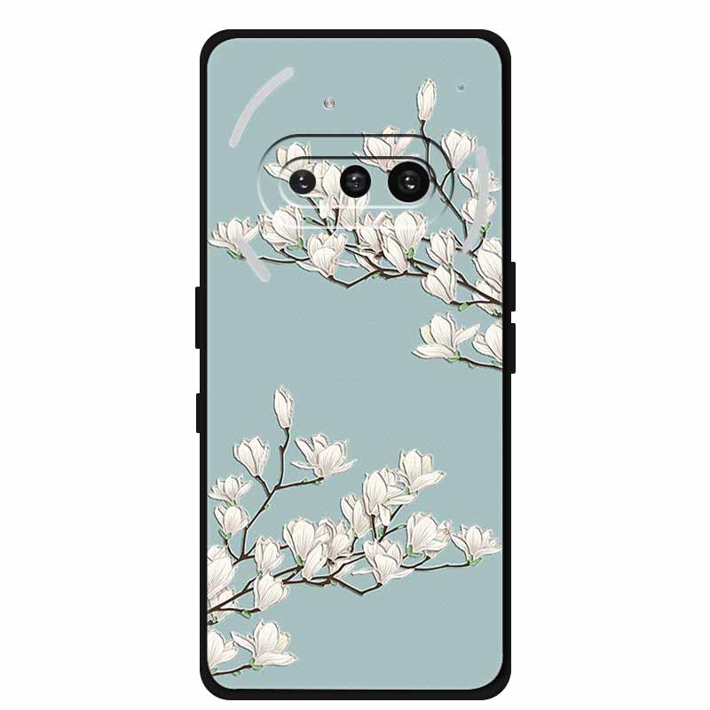 Ни за что Телефон (3a) Чехол 3D Рельефный Цветок Тиснение Черный Силикон Funda Для Nothing Phone 3A A059 3D Задняя Крышка Мультяшный Бампер