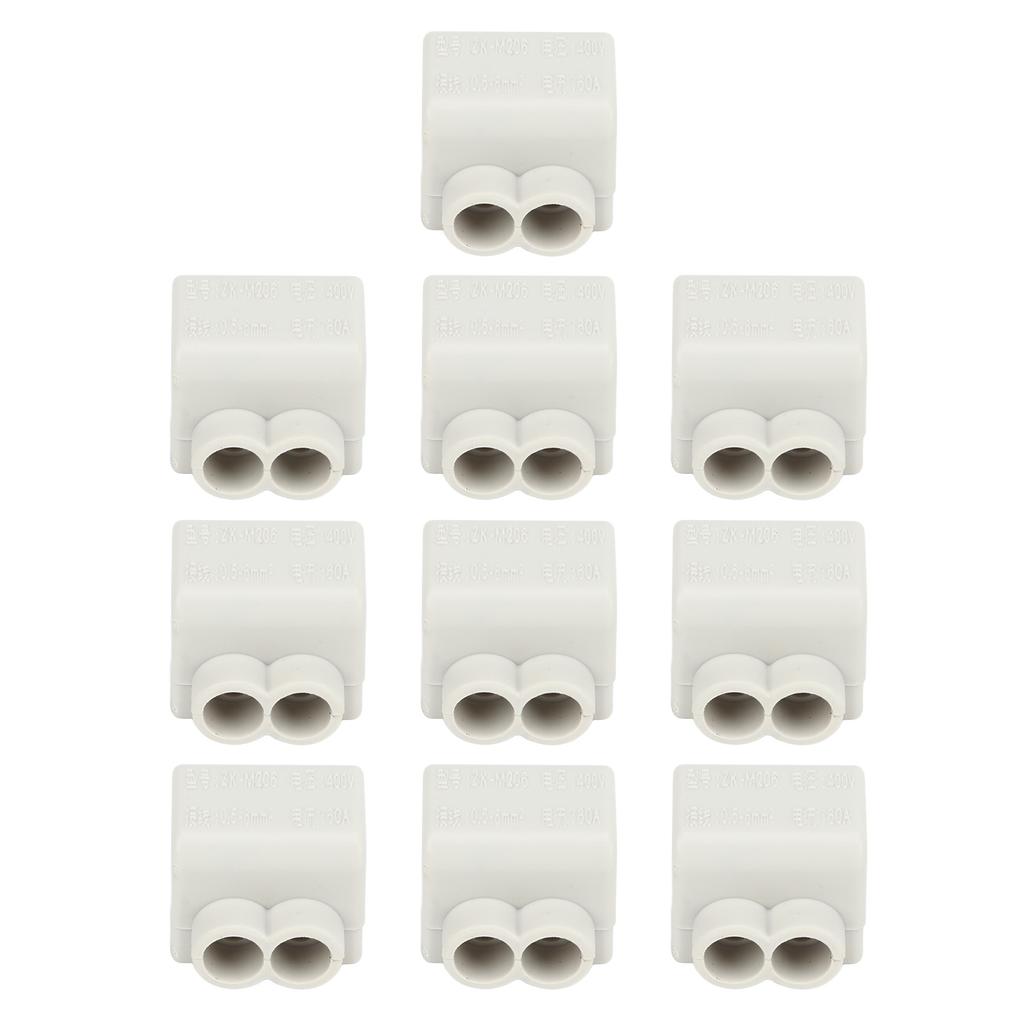 10 Pcs 60A 400V Quick Connector Cable Terminal One In Two Out Electrical Wiring Inline Junction