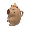 Милая керамическая кружка Capybara Cup Coffee с крышкой Tea Milk Drinking