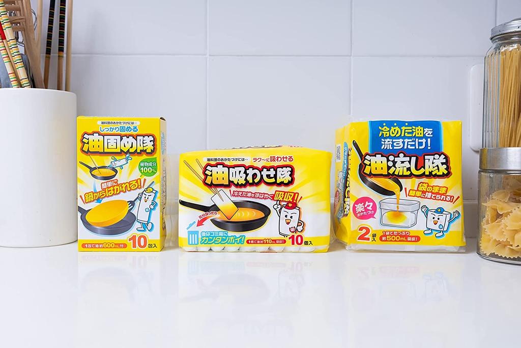 Cotton Lab Cotton Lab Oil 30 packets packets x 3 for oil waste fried and Solidifier, (10 packs) disposal, oil, foods, cleaning. [Bulk Purchase]