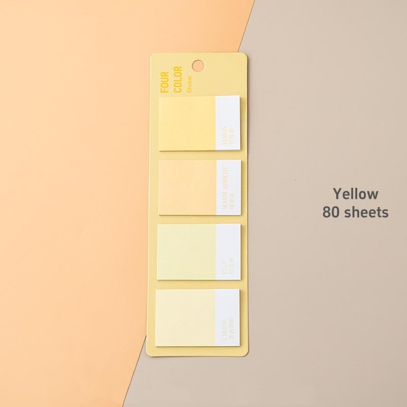1/4 шт. Нежная цветовая схема липучки градиентная серия квадратные индексные бирки наклейки блокнот самоклеящийся дневник