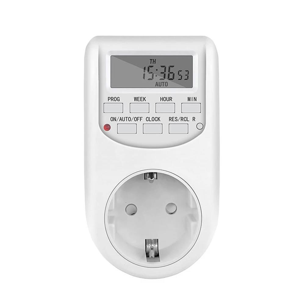 Electronic Digital Timer Switch EU FR BR Plug Kitchen Timers 230V 7 Day12/24 Hour Programmable Control Timing Socket Outlet3