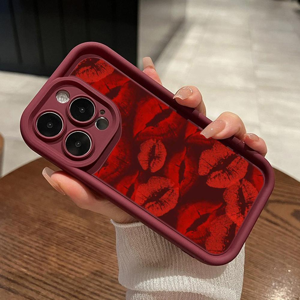 LZ23 Lips kiss Heart design art силиконовый чехол для телефона Xiaomi 11 Lite 5G 14T Redmi 14C 13C A3 Note 12 11 9 10 13 Pro Plus противоударный задний чехол