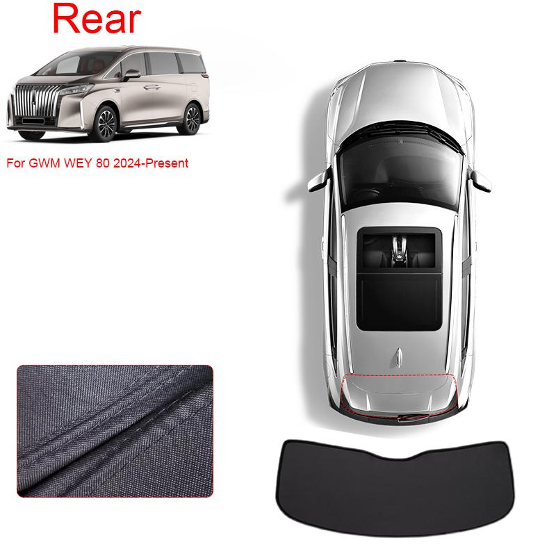 Car Black Windows Privacy Sunshade For GWM WEY 80 2024-Present Auto Anti-UV Heat Insulation Protect Cover Interior Accessories