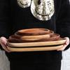Whole Wood Lovesickness Wood with Irregular Oval Solid Wood Pan Plate Fruit Dishes Saucer Tea Tray Dessert Plate Tableware Set