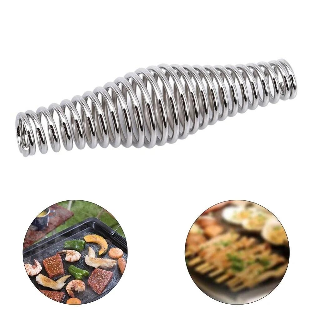 Elasticity Steel BBQ Handle 11CM Length Stove Handle Barrel Spring Handle  Grill Stove
