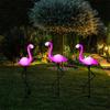 1pc Outdoor Solar Lights Flamingo Garden Led Stake Waterproof LED Landscape Ground Lamp for Outdoor Pathway Xmas Garden Decor