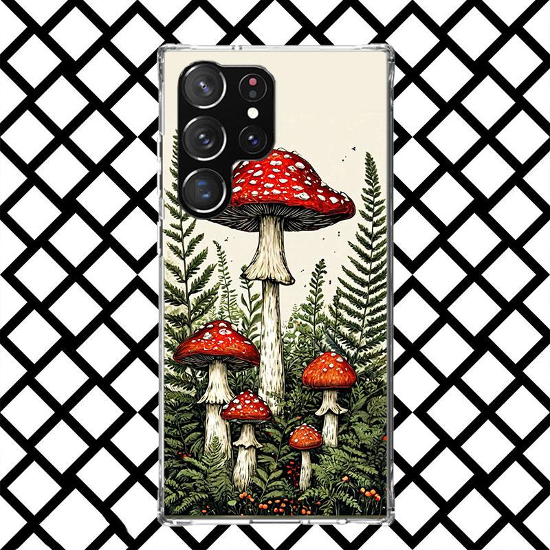 Colorful Mushroom Phone Case for Samsung Galaxy S26 S25 Edge S24 S23 Ultra S22 Plus S21 FE S20 + Soft Cover Print Fundas Galaxy