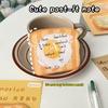 30Sheets Creative Toast Shape Convenience Sticker Message Paper Adhesive Self Sticky Sticky Notepad School Supplies