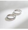 Tichya Sweet Etching Glacier Couple Rings - 999 Sterling Silver Open Design for Men and Women