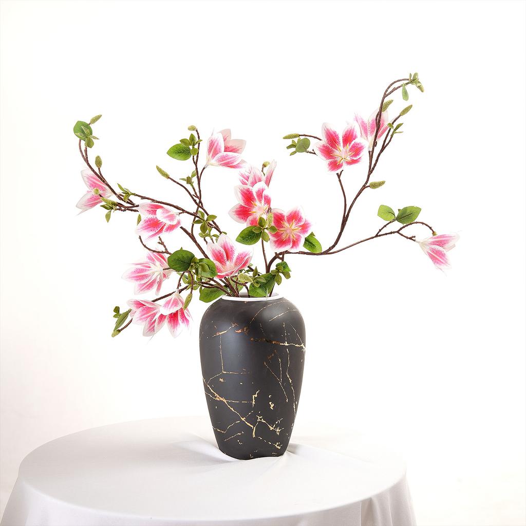 7 Heads Simulation Magnolia Bouquet Artificial Magnolia Bouquet Magnolia Stem Flower for Home Faux