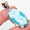 Подвеска из чистого серебра 925 пробы Natural Republic с драгоценным камнем Ларимар 2,25 дюйма w6I38