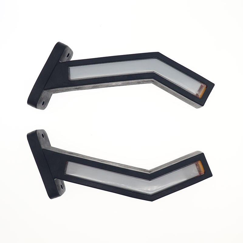 Универсальный 2 шт. светодиодный неоновый боковой габаритный фонарь 12 В 24 В, габаритный фонарь для грузовика, прицепа, водонепроницаемый, янтарный, красный, белый