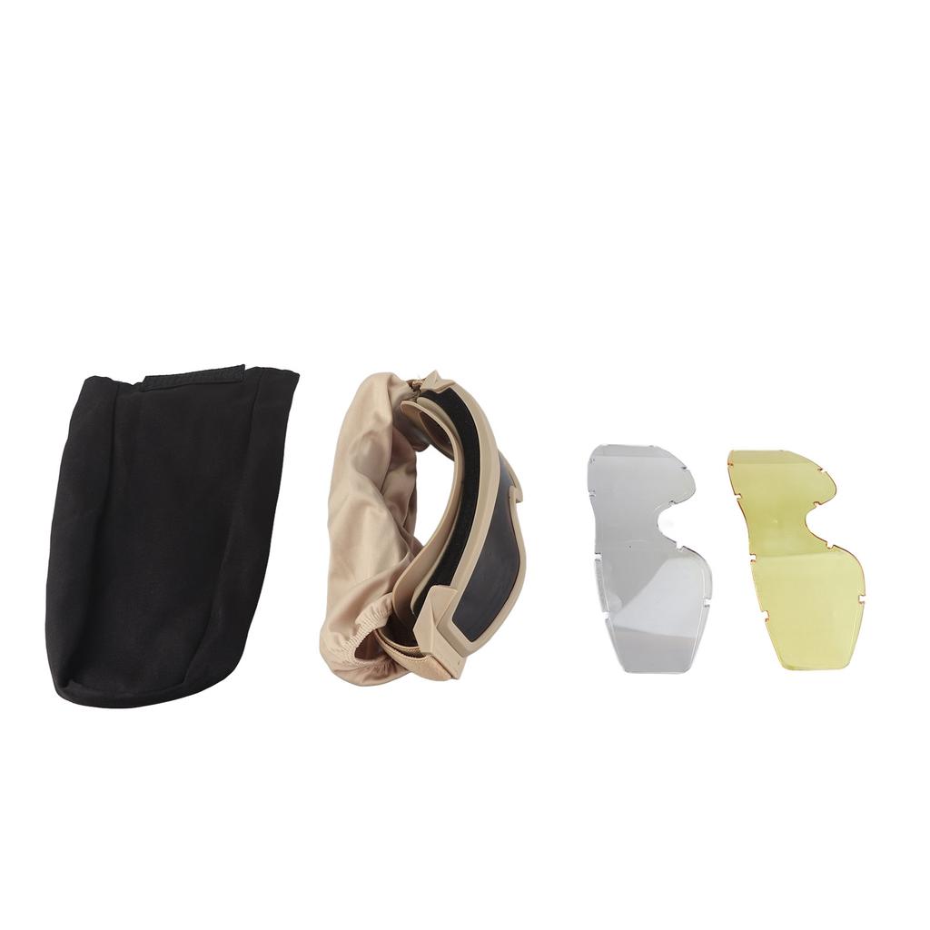 Очки Desert Locust Очки Desert Locust Ветрозащитные очки для защиты от песка с 2 линзами цвета хаки