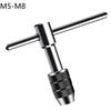 Adjustable T Type Tap Wrench Hand Thread Tap Holder  For M3-M6 M5-M8 M6-M12 Mechanical Workshop Tools Hand Tool
