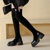 Over-knee Boots Women's 2025 Autumn and Winter New High Boots Elastic Boots Women's Shoes Knight Boots Thick Leg Heel Boots