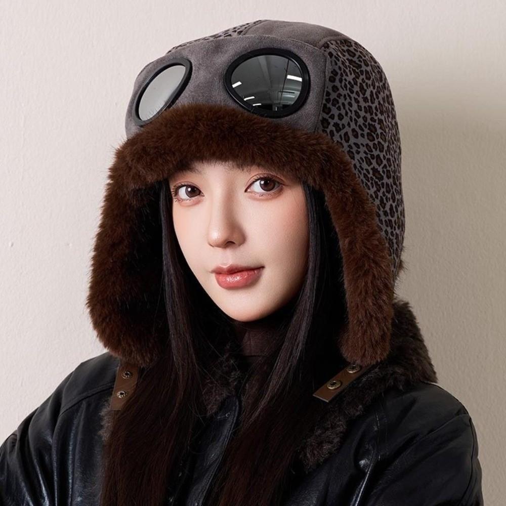 Large Head Size 56cm To 58cm Thick Warm Earflap Winter Hat Plush Winter Hat Cold Weather