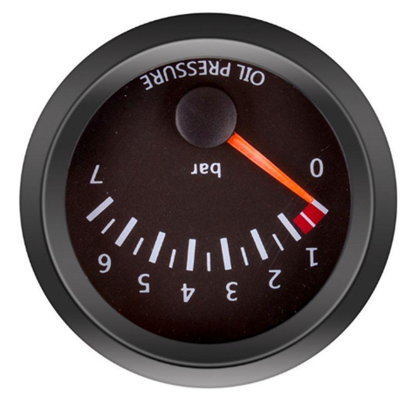 N62R-52Mm Car Oil Pressure 0-7 BAR Oil Pressure Meters For 12V Truck Car Oil Pressure Gauge