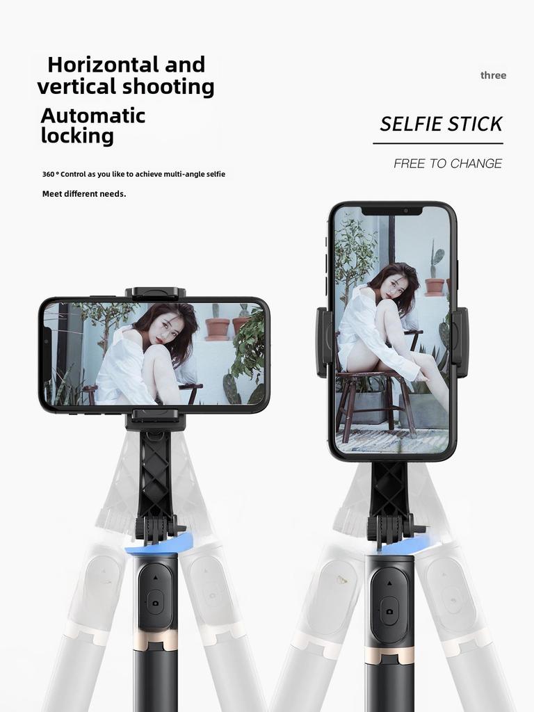 Ручной карданный стабилизатор CYKE: Выдвижная палка для селфи, настольный держатель для мобильного телефона, штатив Anti Shake Live