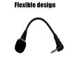 Bendable 3.5mm Mini External Mic Double Channel Auditory Input For Karaoke Live Broadcast Studio Recording Metal