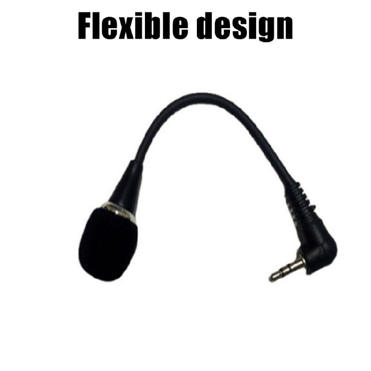 Bendable 3.5mm Mini External Mic Double Channel Auditory Input For Karaoke Live Broadcast Studio Recording Metal
